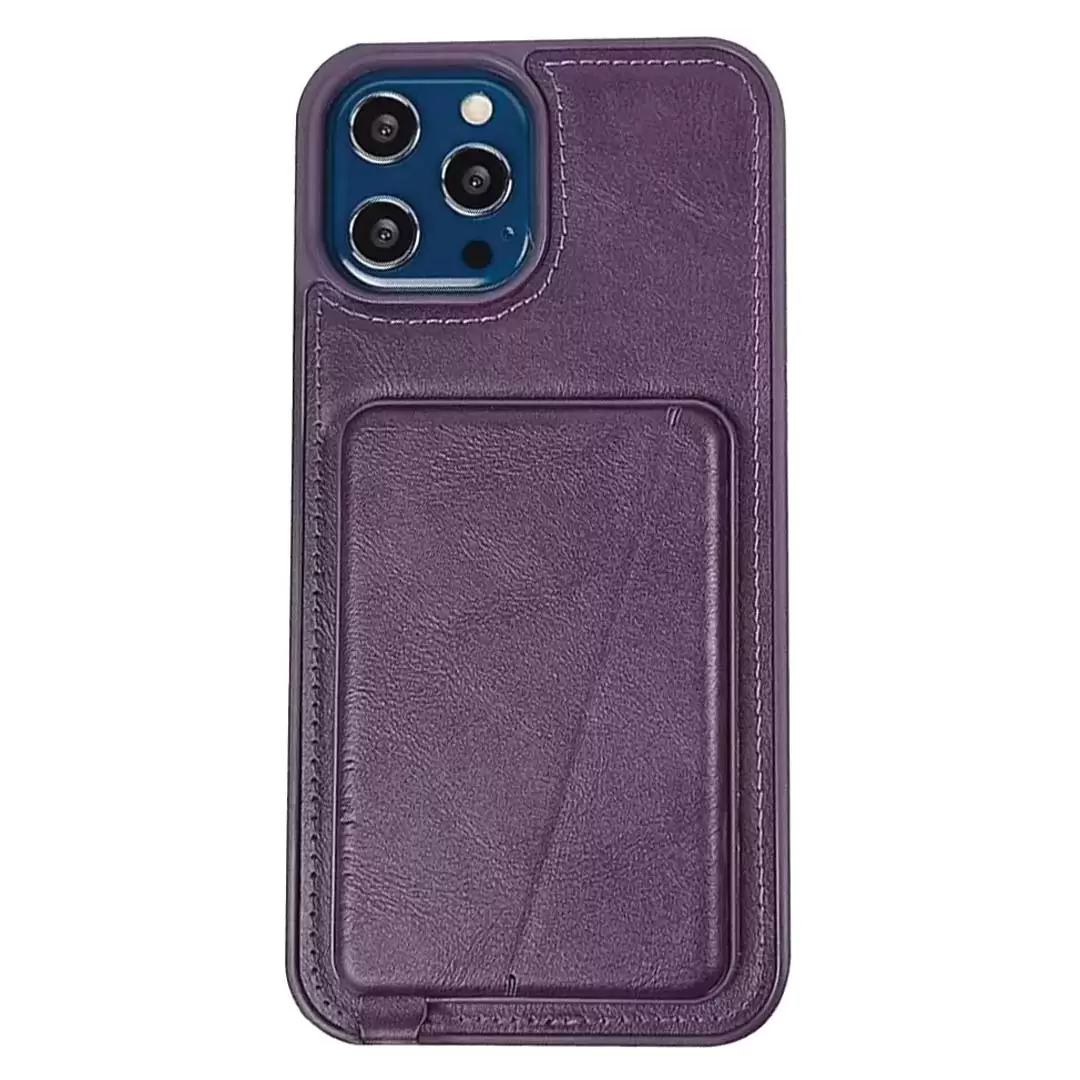 iPhone 11 Modern Hidden Card Holder Case purple